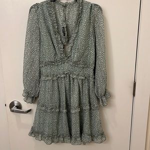 Sage floral Shein dress